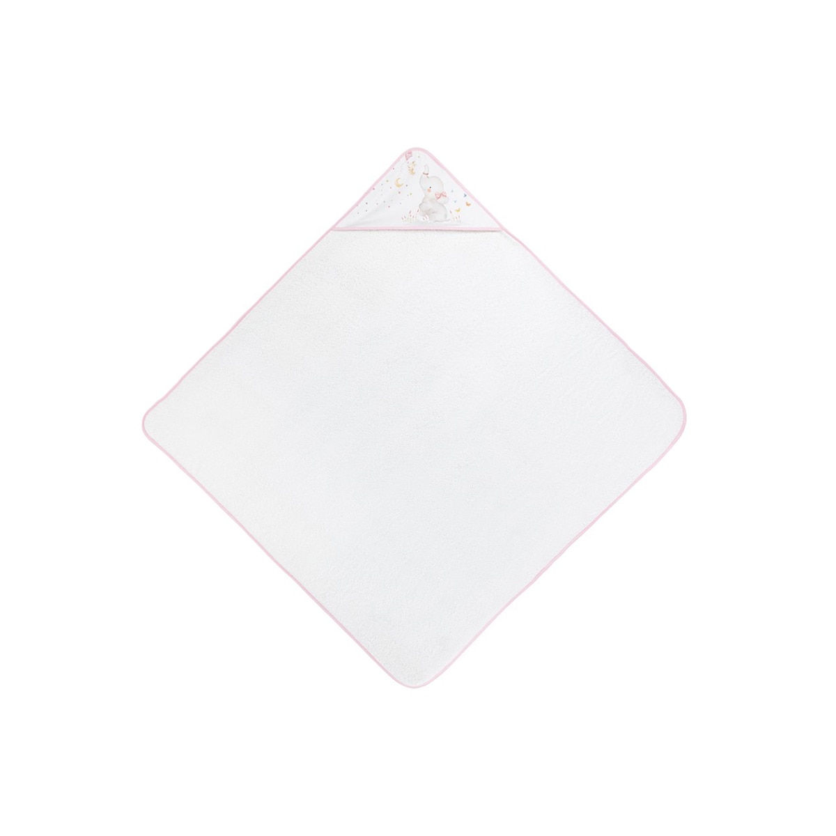 Capa de Baño Interbaby Elefante blanco/rosa Blanco/Rosa-1
