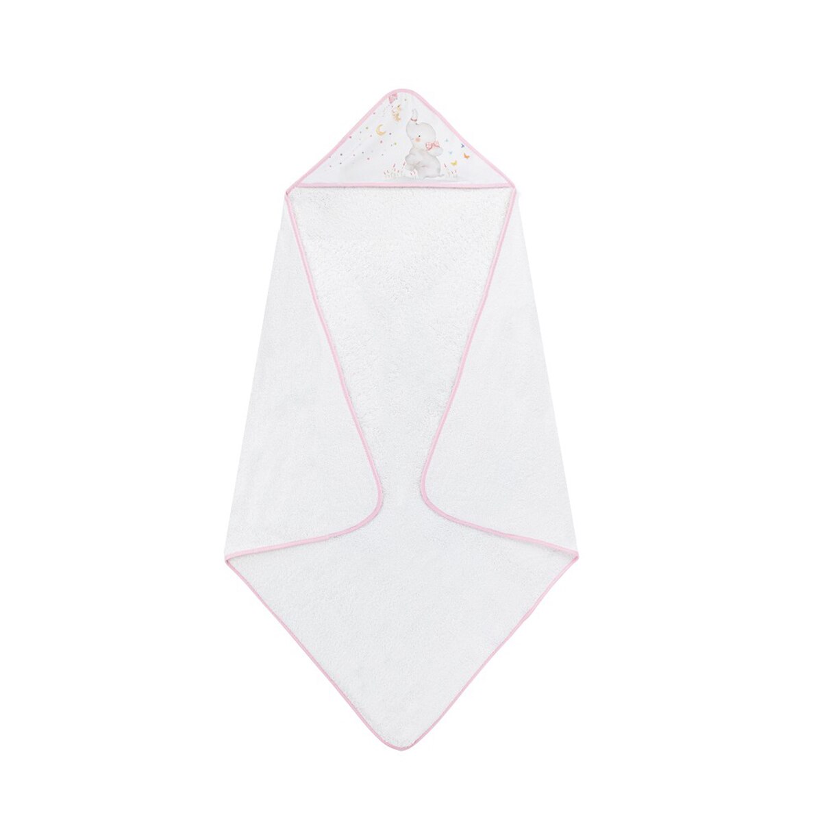Capa de Baño Interbaby Elefante blanco/rosa Blanco/Rosa-2