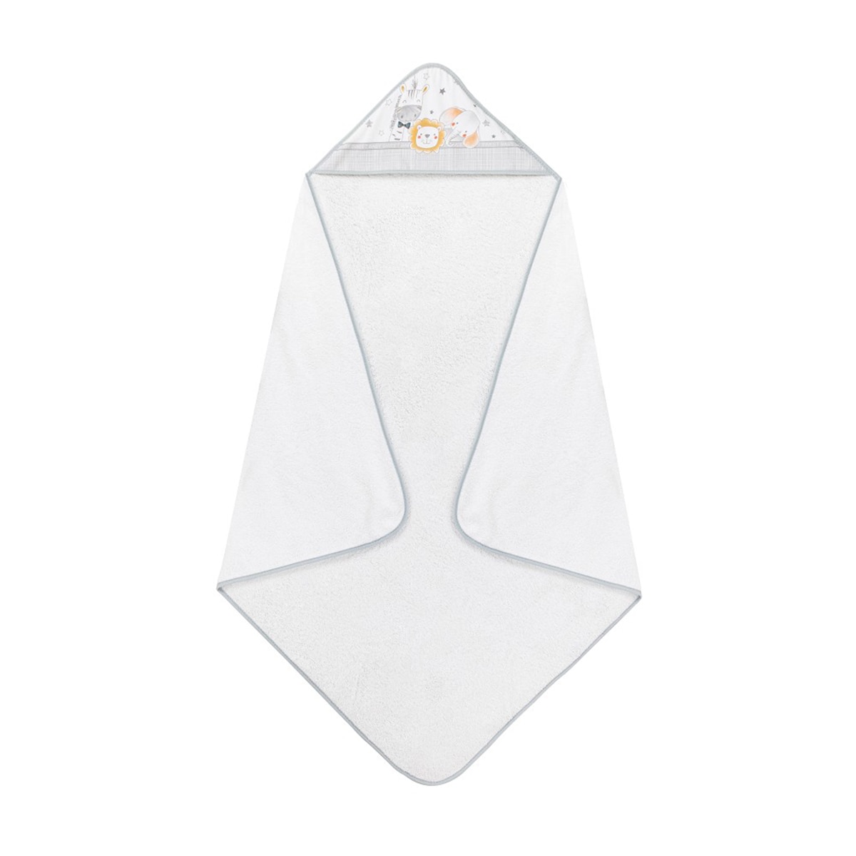 Capa de Baño Interbaby Animalitos blanco/gris Blanco / Gris-2