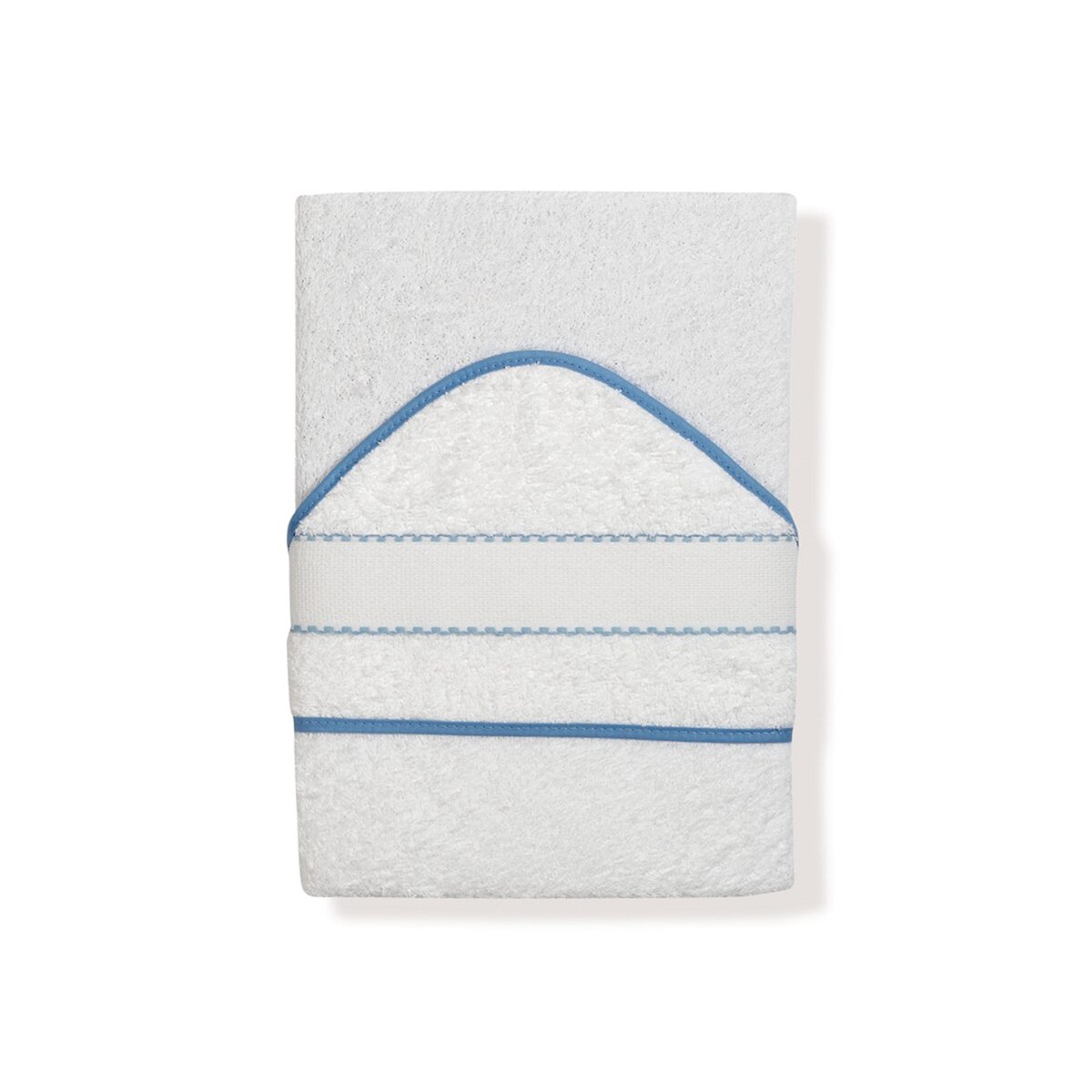 Capa de baño Interbaby de punto de cruz blanco/azul Azul-1