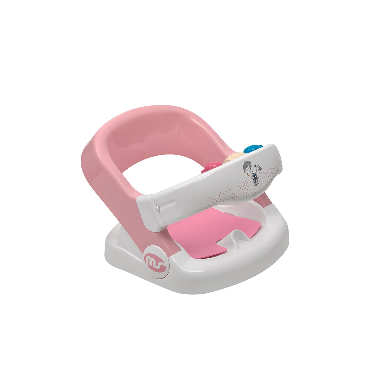 ms Innovaciones MS - Asiento De Baño Giratorio 360 Para Bebé, rosa Rosa-1
