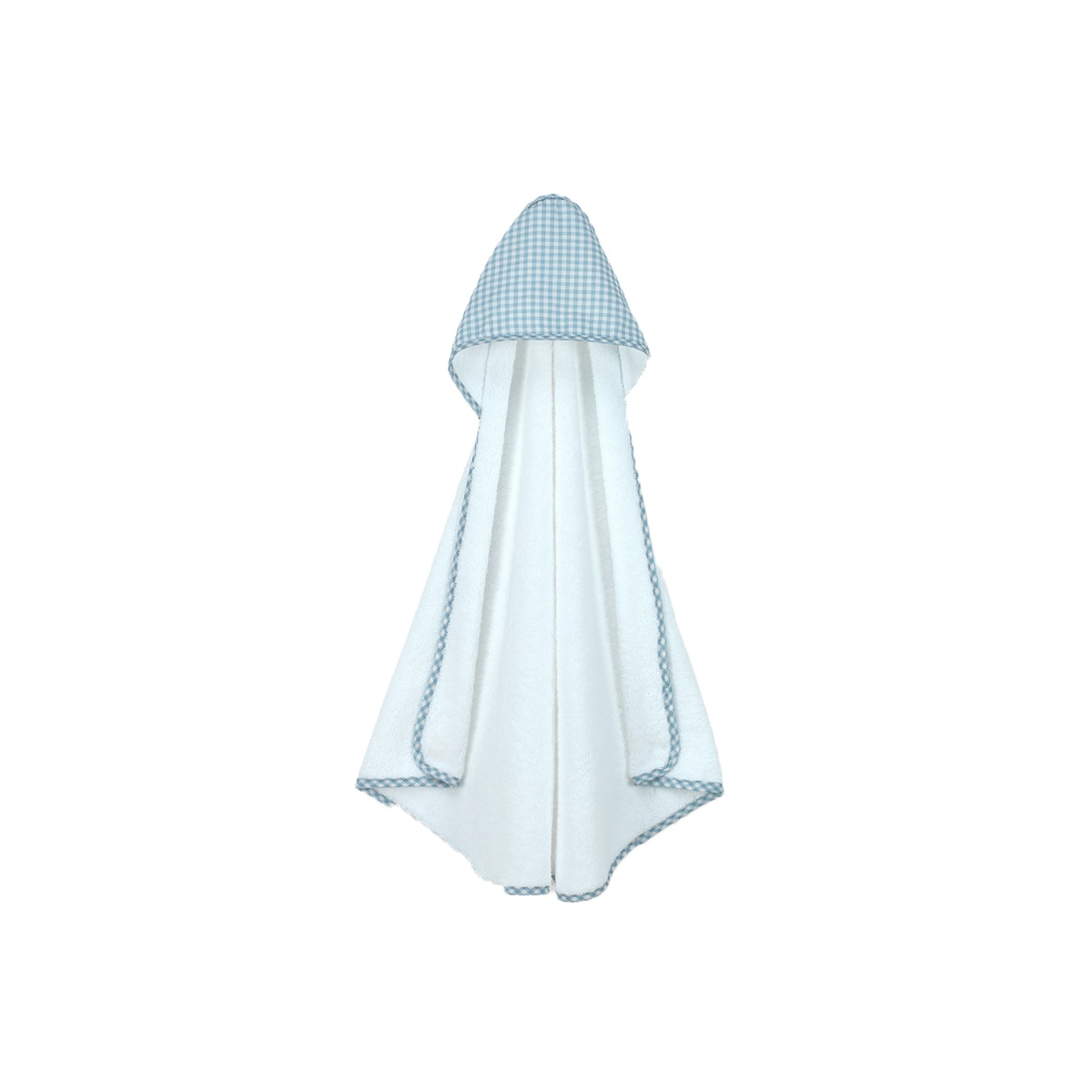 Capa de baño de rizo con capucha Azul-1