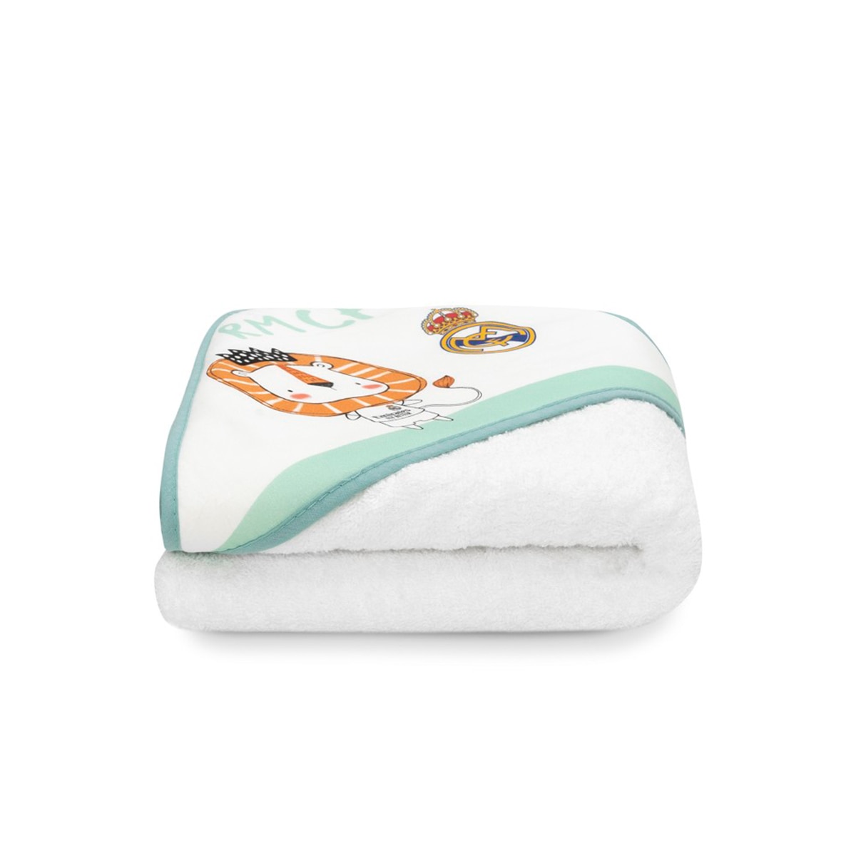 Capa de baño 1x1 real madrid leon escudo Blanco-2