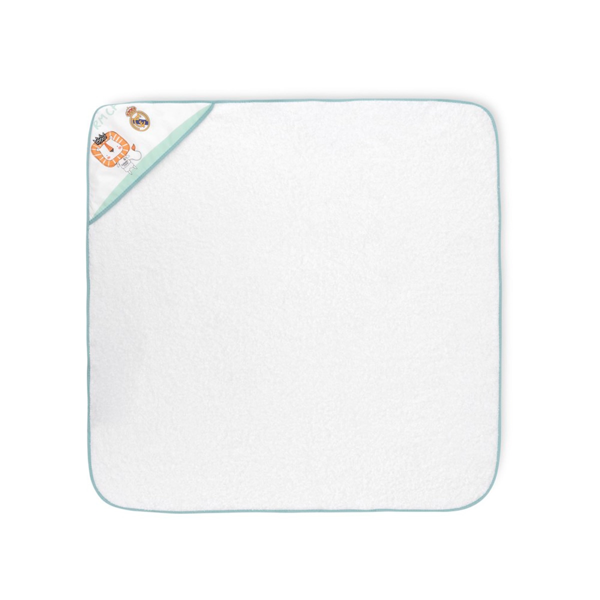 Capa de baño 1x1 real madrid leon escudo Blanco-3