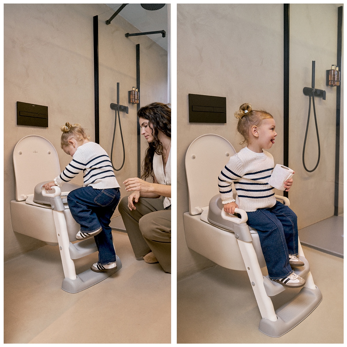 Esaclera aprendizaje wc Gris-15