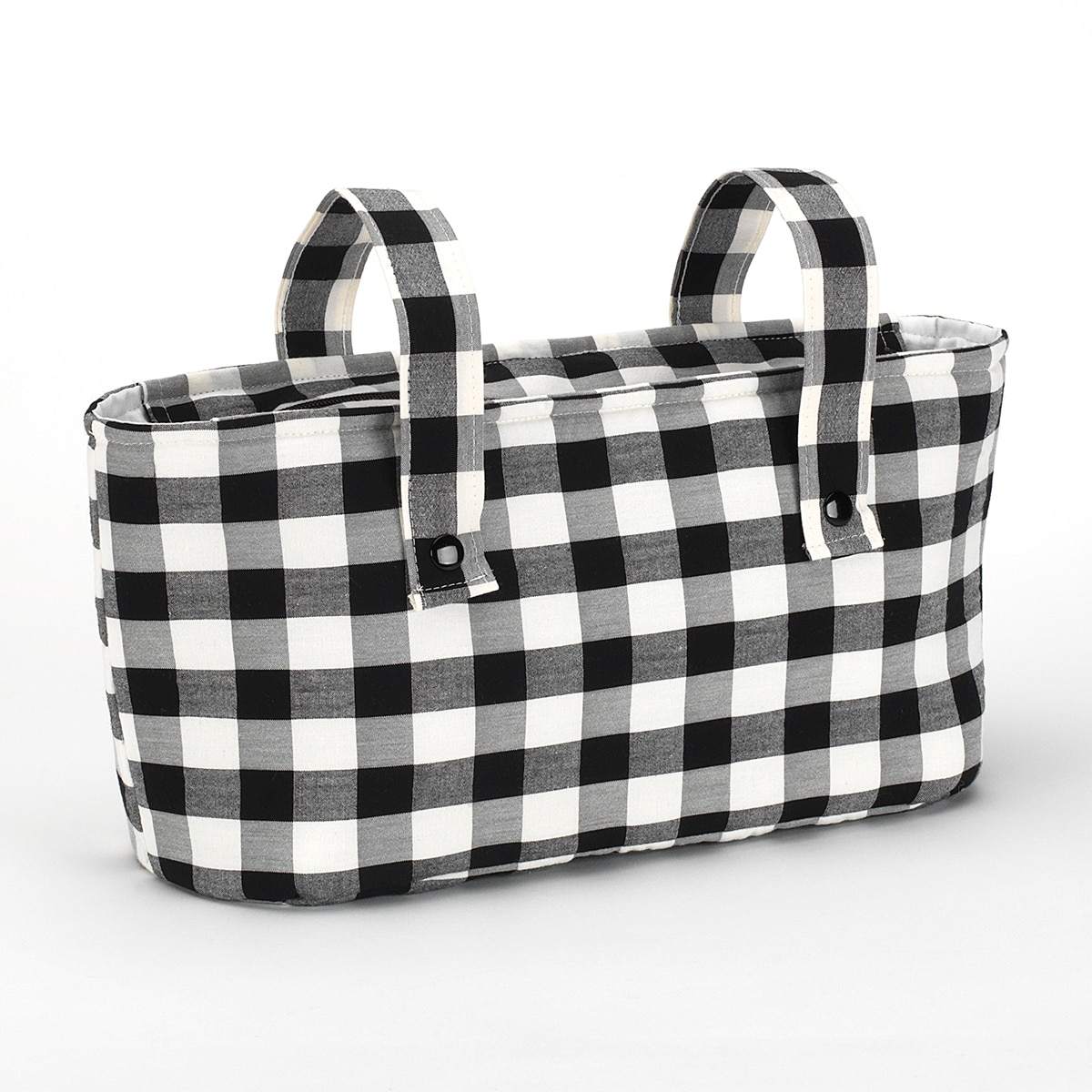 Bolso mini cuadro vichy Negro / Blanco Negro-2