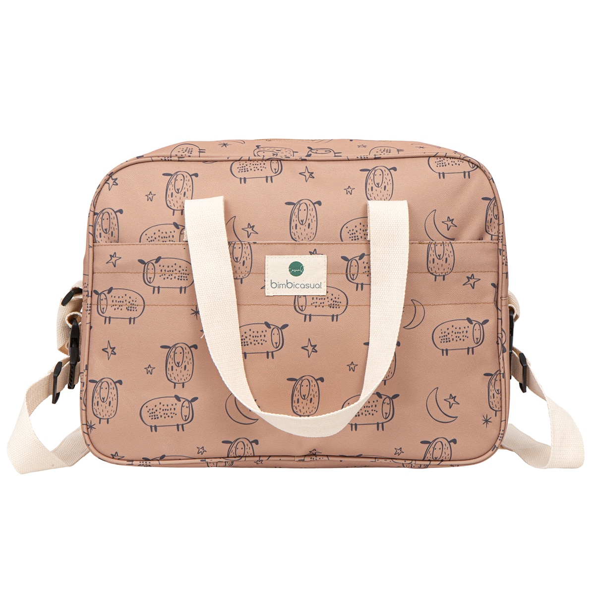 Bolso cambiador bimbicasual farm 100% poliéster Marrón-1
