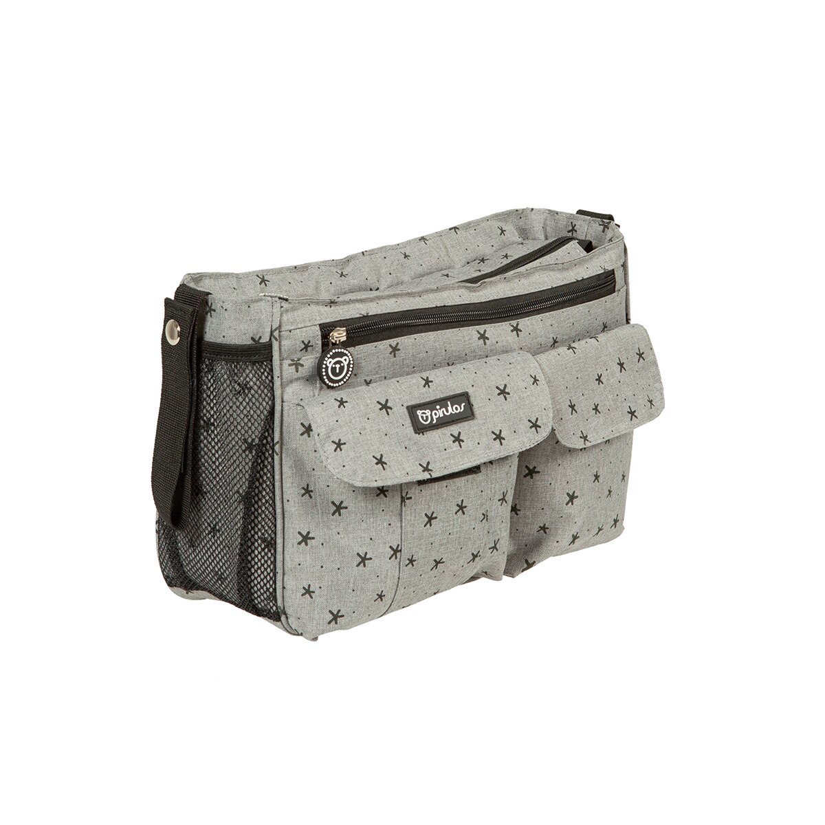 Bolso organizador complementos stars 100% algodón Gris-2