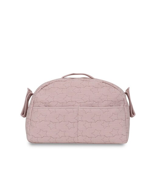 Bolso maternal muselina estrellas Rosa-1
