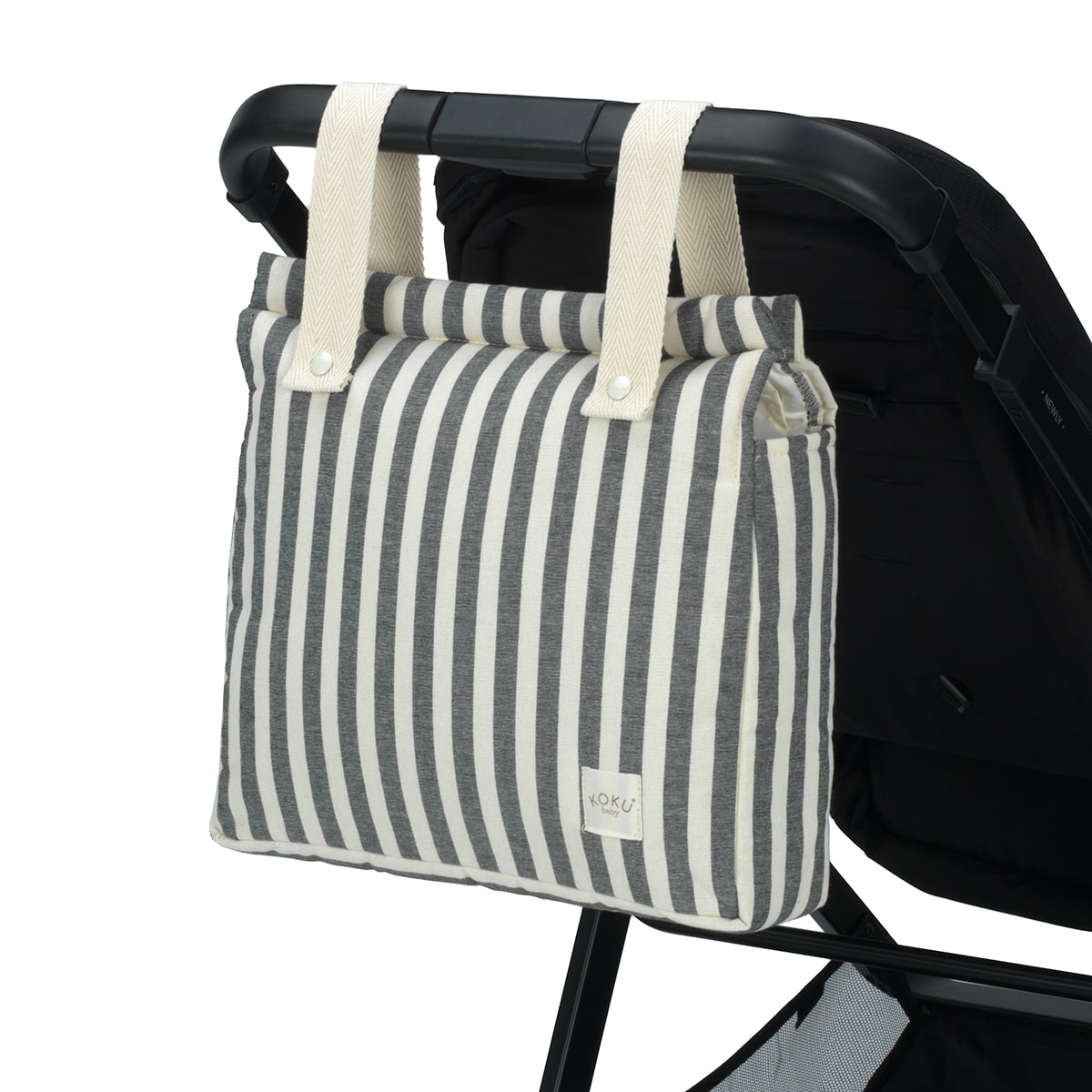 Bolso panera Rayas Gris-2