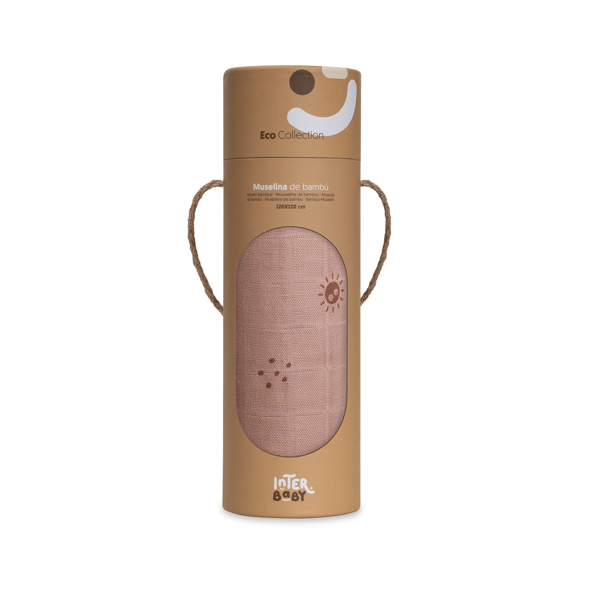 Muselina de bambú Duende empolvado Marron Interbaby Marrón-4