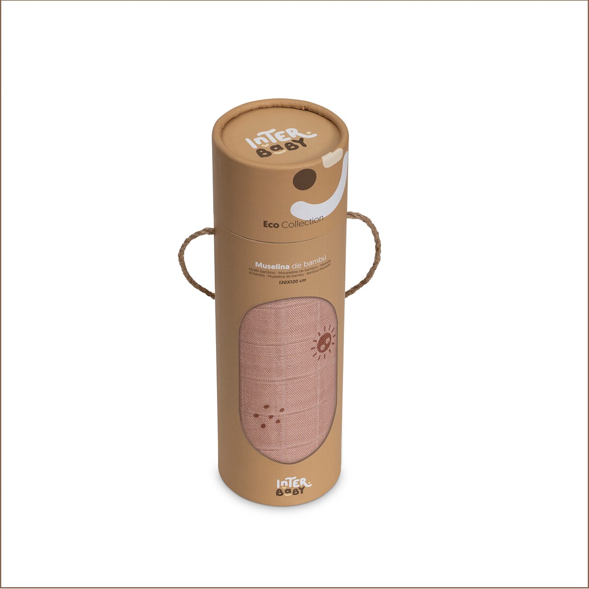 Muselina de bambú Duende empolvado Marron Interbaby Marrón-5