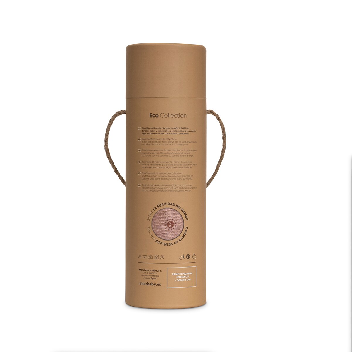 Muselina de bambú Duende empolvado Marron Interbaby Marrón-6