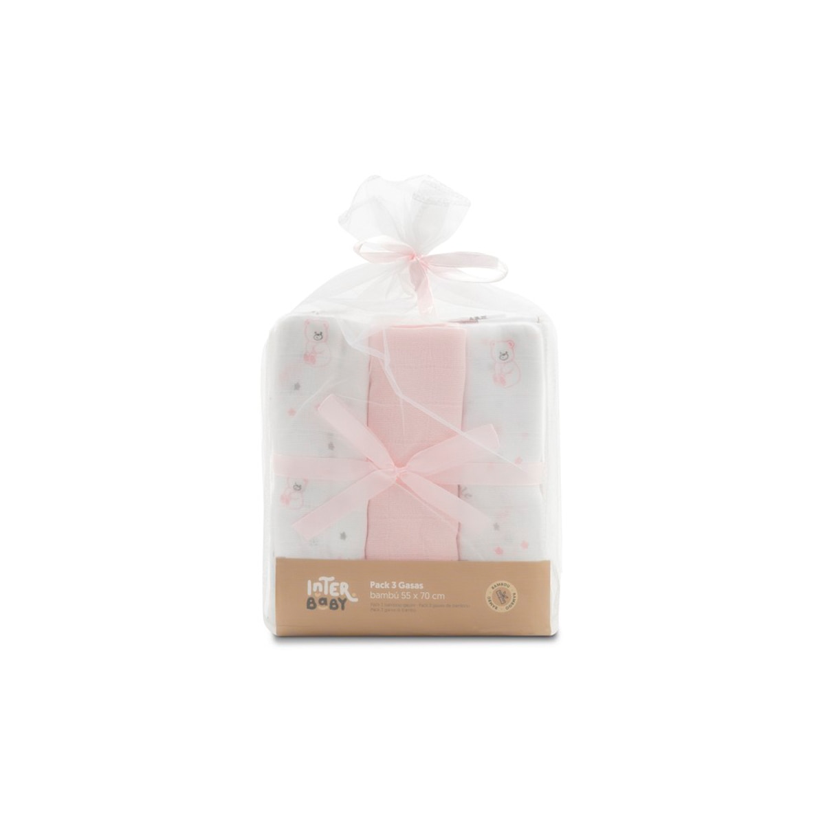 Imagen 0 de Pack de 3 muselinas bambú Bear