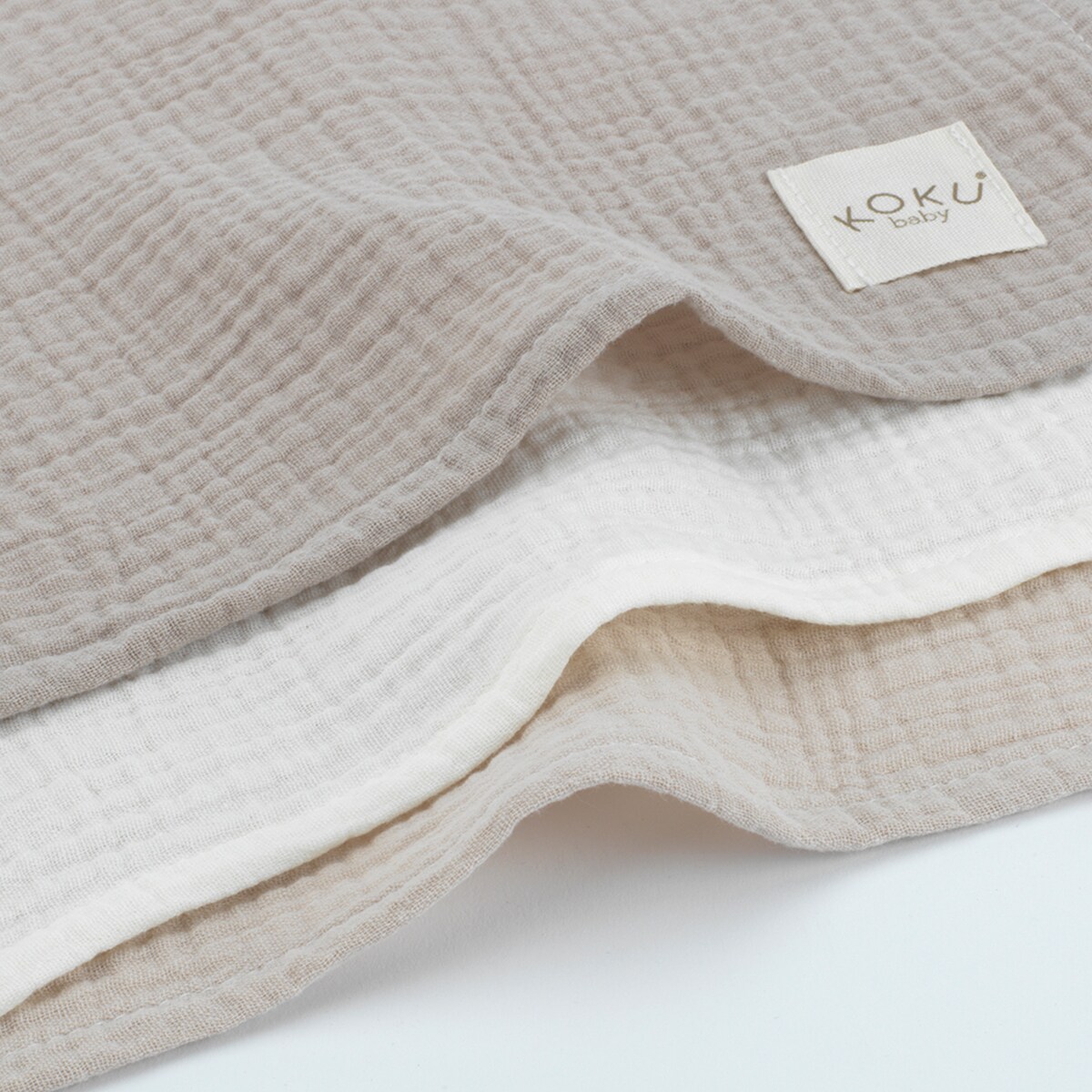 Pack de 3 muselinas pequeñas Natural-2