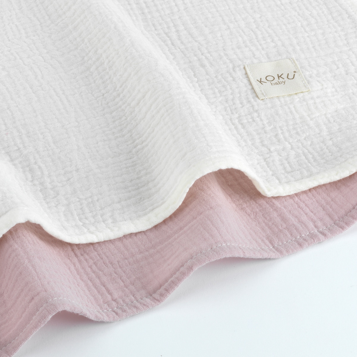 Pack de 2 muselinas medianas Rosa claro-3