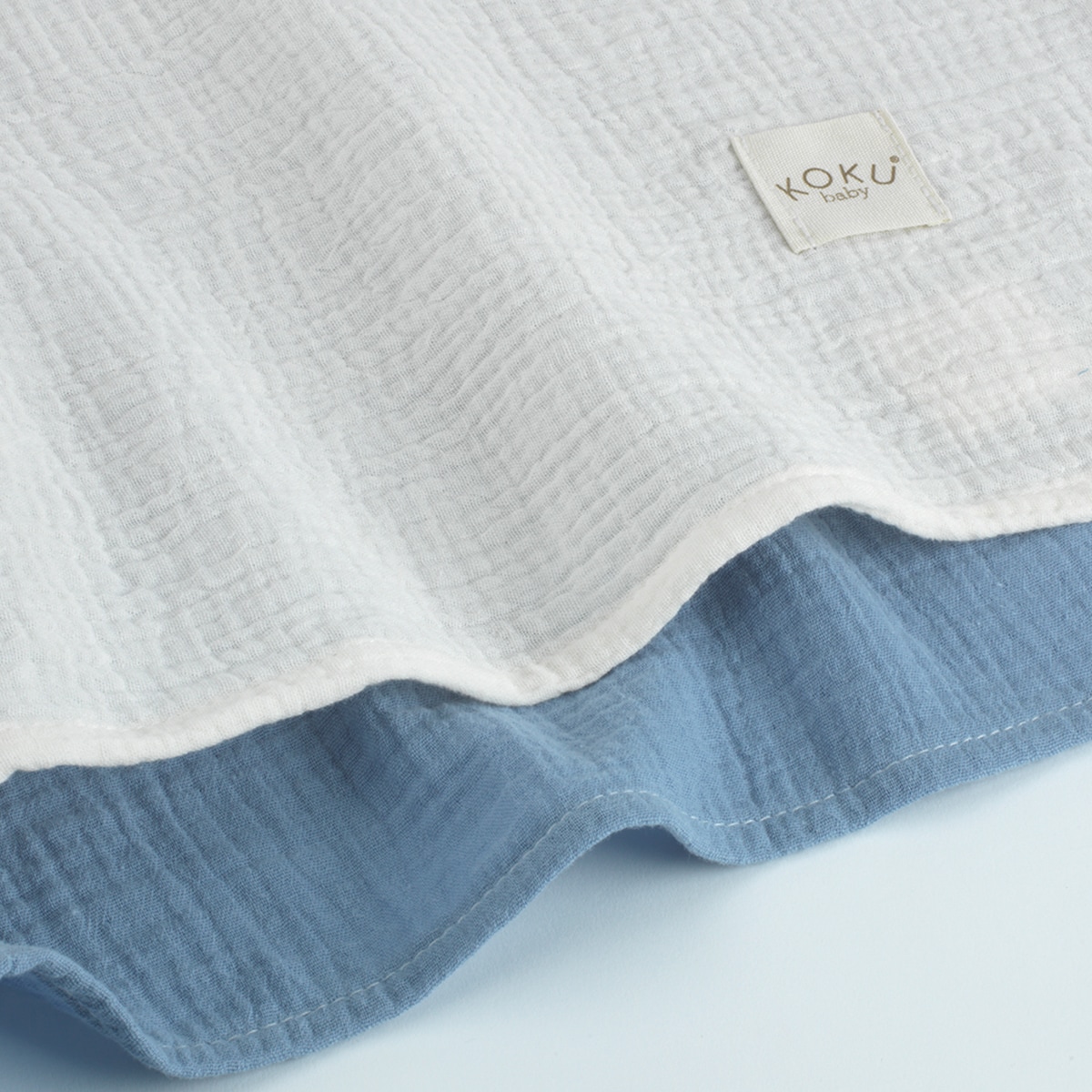 Pack de 2 muselinas medianas Azul claro-2