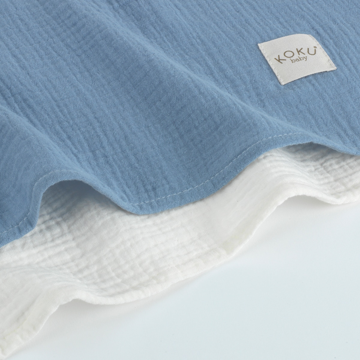 Pack de 2 muselinas medianas Azul claro-3