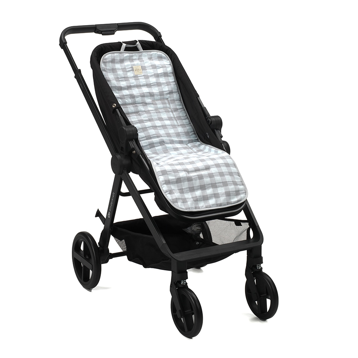 Colchoneta para silla cuadro vichy Gris / Blanco Gris-1