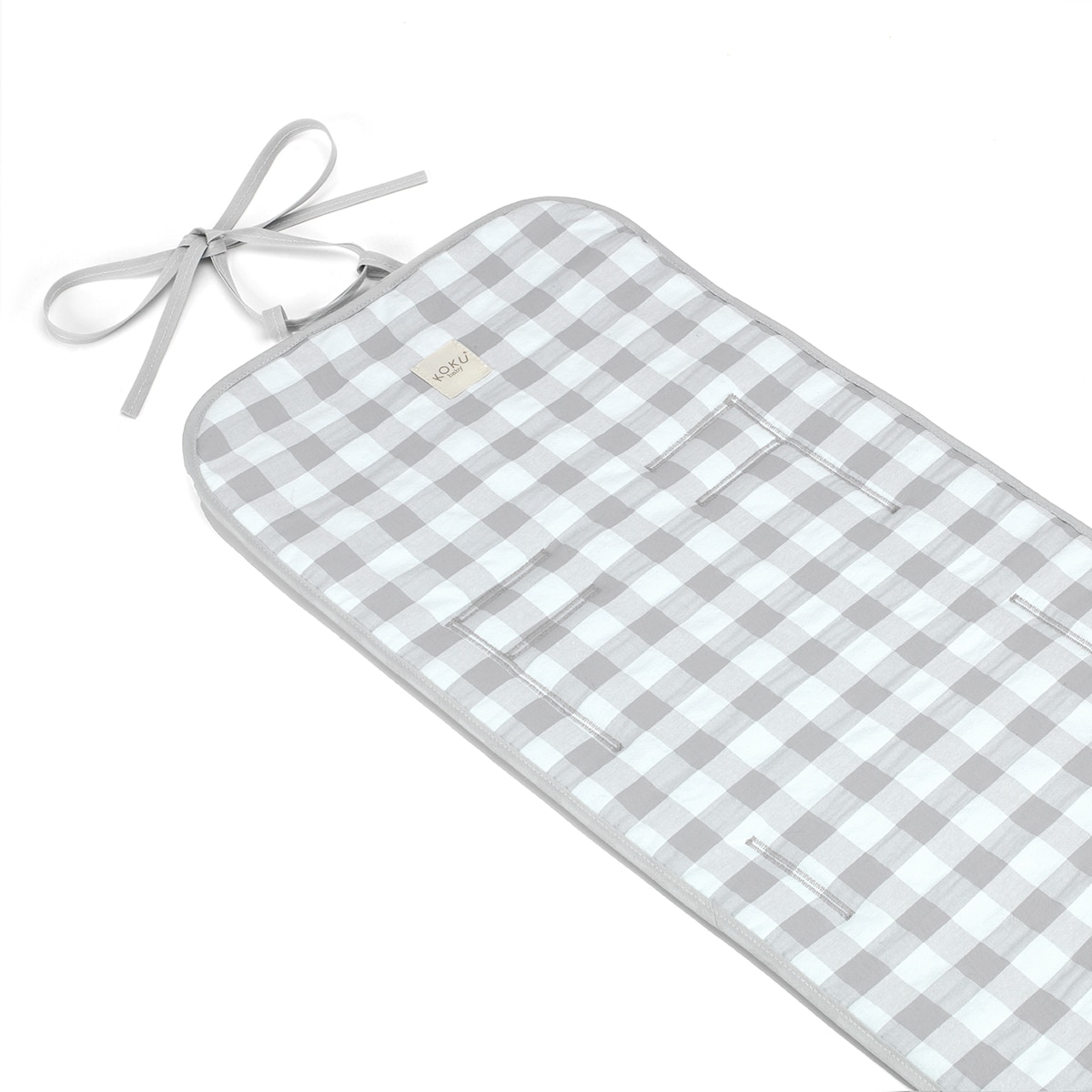 Colchoneta para silla cuadro vichy Gris / Blanco Gris-2