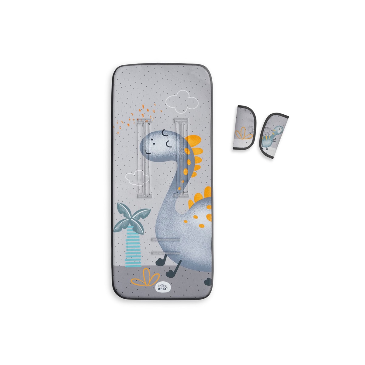 Colchoneta para silla de paseo dino palmera Gris-1