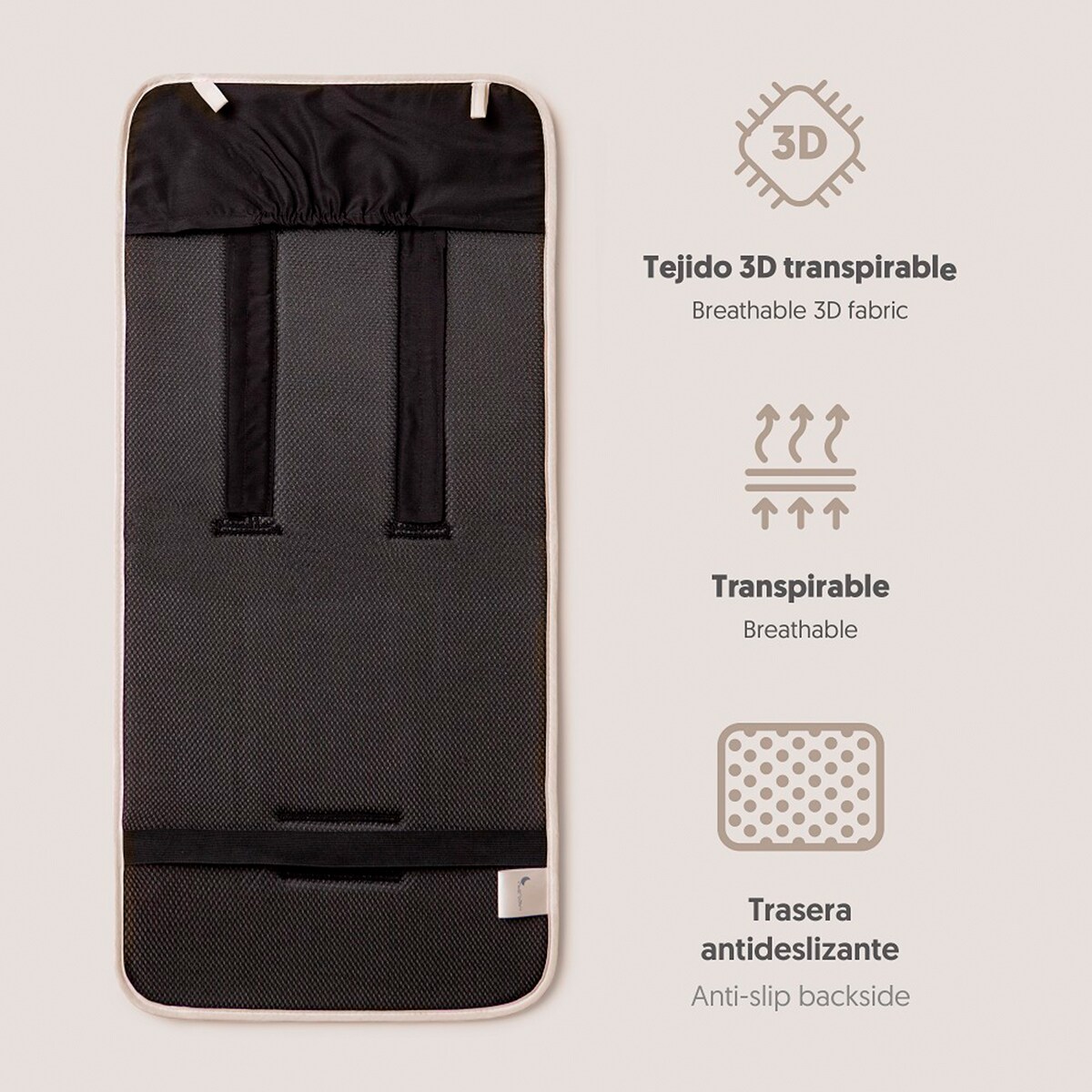 Colchoneta para silla de paseo vichy Rosa-5