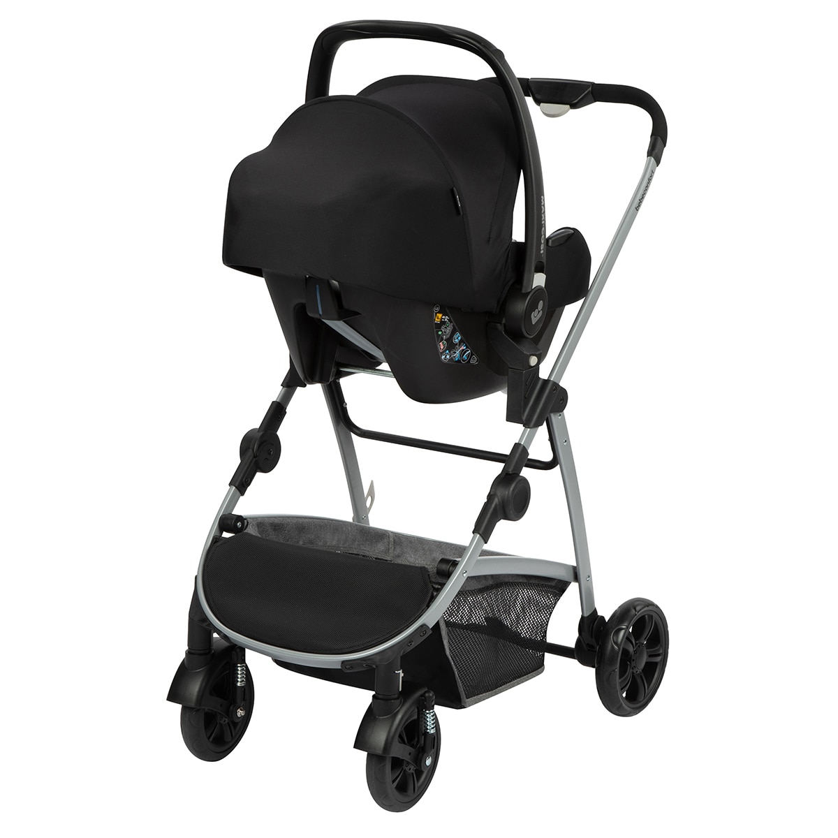 Cochecito convertible de 1ª edad Hello 2 en 1 pram (cochecito/capazo), 0m+, <22 Kg, color Black Chic Gris-9