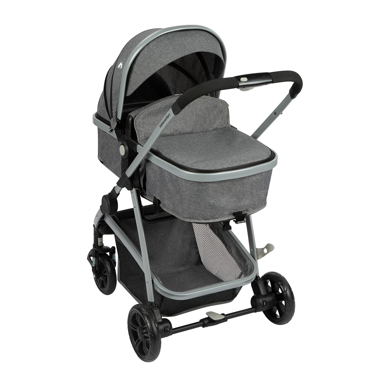 Cochecito convertible de 1ª edad Hello 2 en 1 pram (cochecito/capazo), 0m+, <22 Kg, color Black Chic Gris-11
