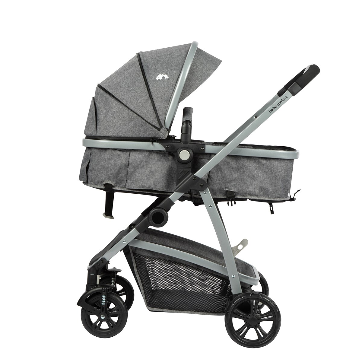 Cochecito convertible de 1ª edad Hello 2 en 1 pram (cochecito/capazo), 0m+, <22 Kg, color Black Chic Gris-12