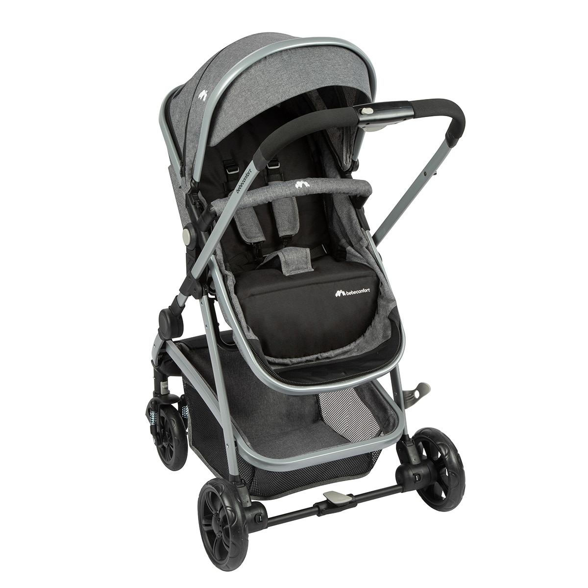 Cochecito convertible de 1ª edad Hello 2 en 1 pram (cochecito/capazo), 0m+, <22 Kg, color Black Chic Gris-14
