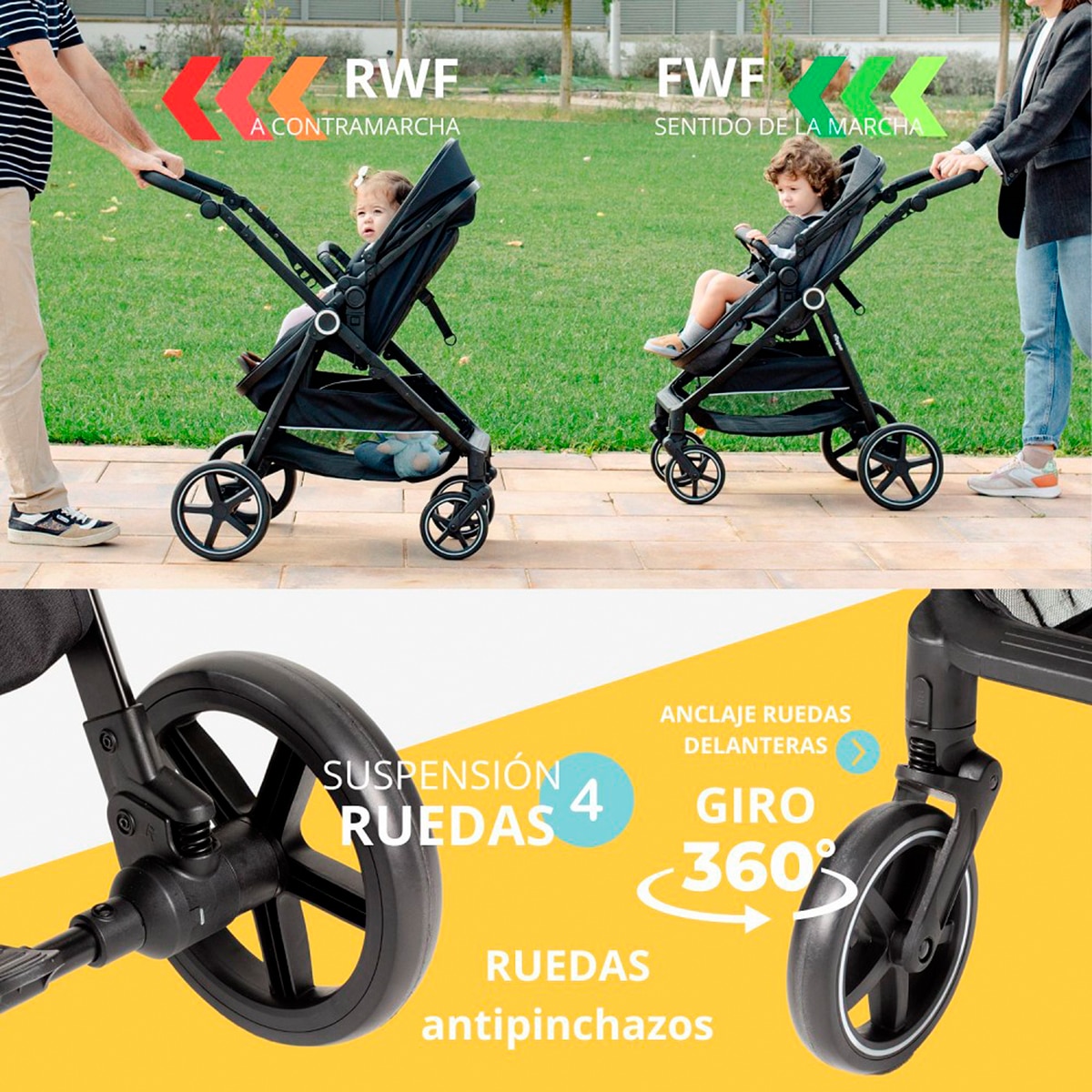 Carrito de bebé  Versa  3 en 1 Gris-7