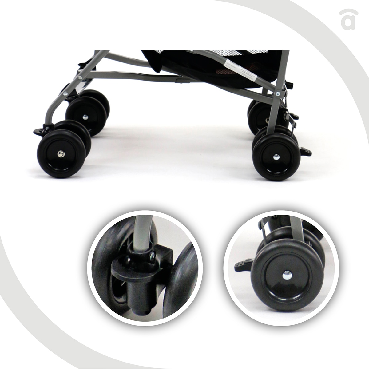 Silla de paseo Asalvo Yolo gris Gris-7