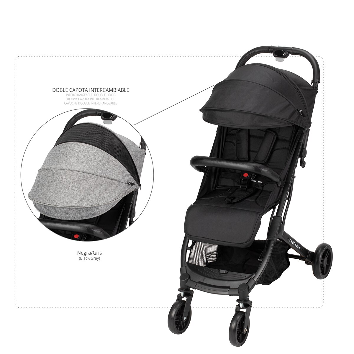 Silla de paseo Minimum Space Plus  Gris Interbaby Gris-2