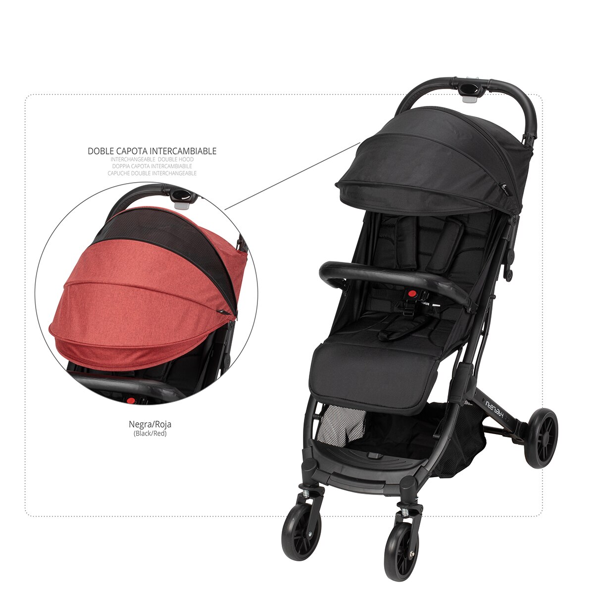 Silla de paseo Minimum Space Plus Rojo Interbaby Rojo-2