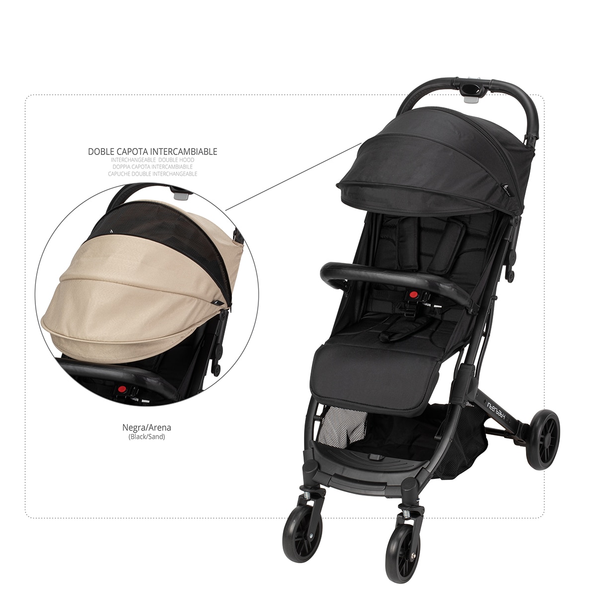 Silla de paseo Minimum Space Plus Beig Interbaby Beige-2