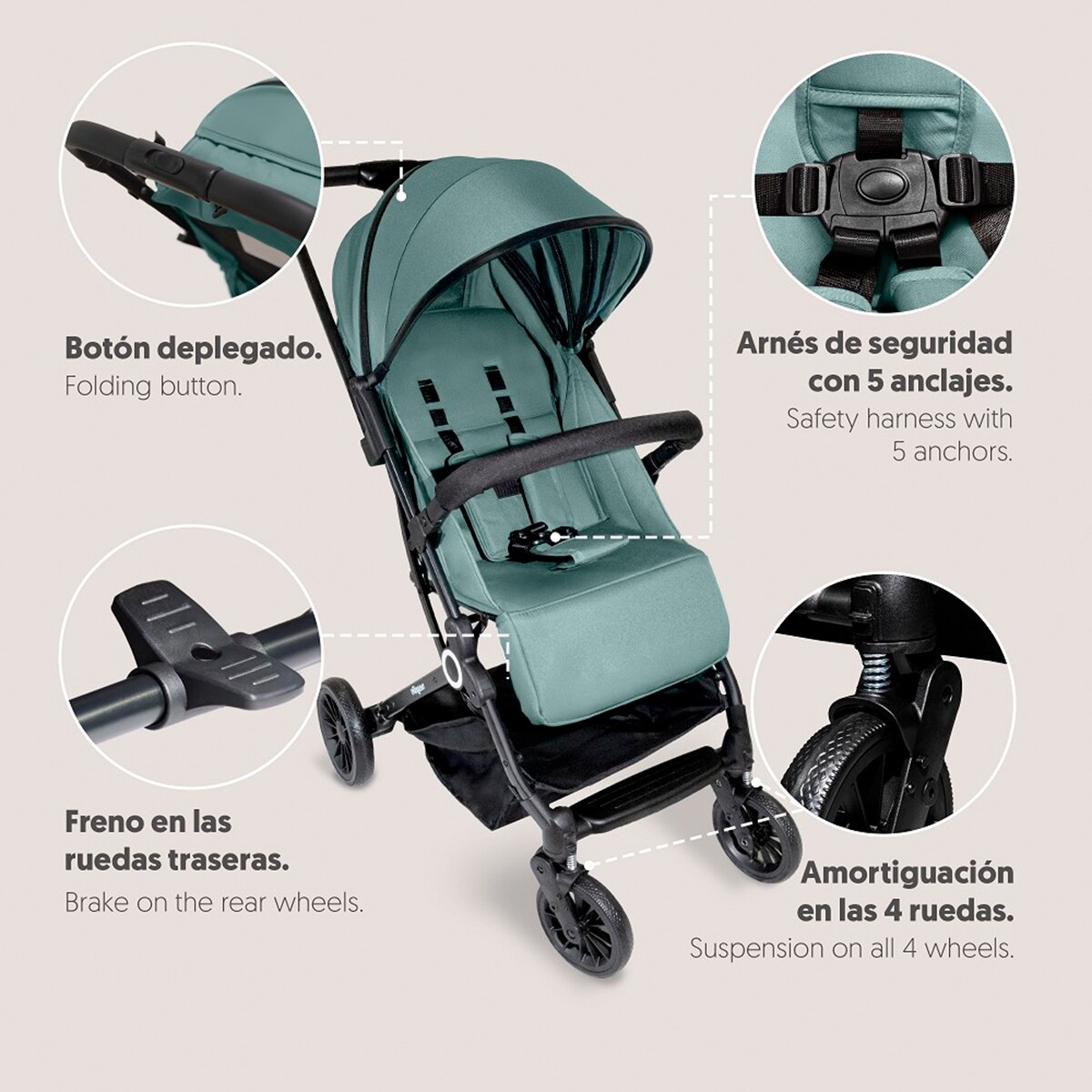Silla de paseo Voyage Verde-7