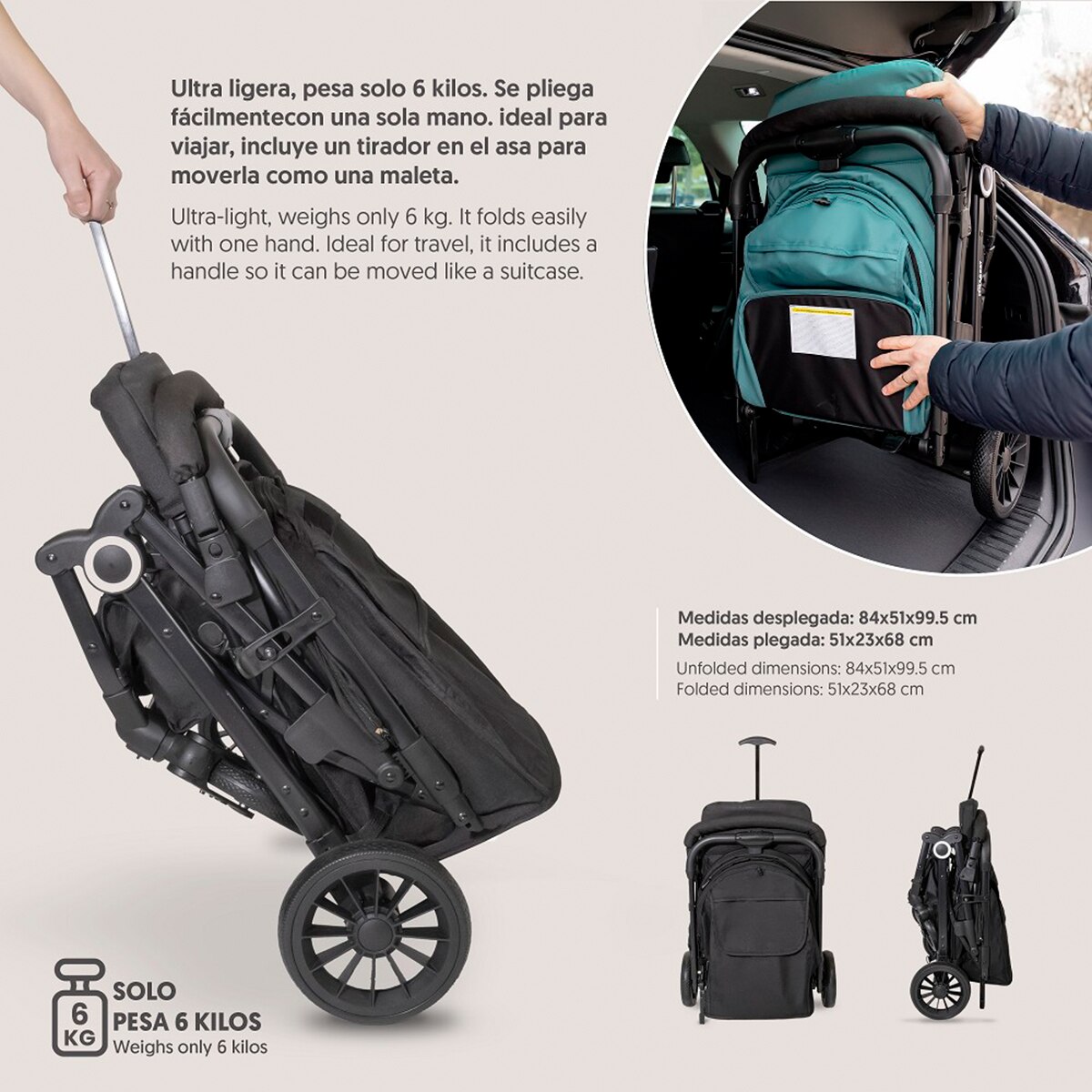 Silla de paseo Voyage Negro-6