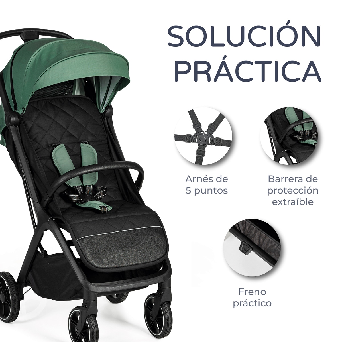 Silla de paseo iwalk Verde-8