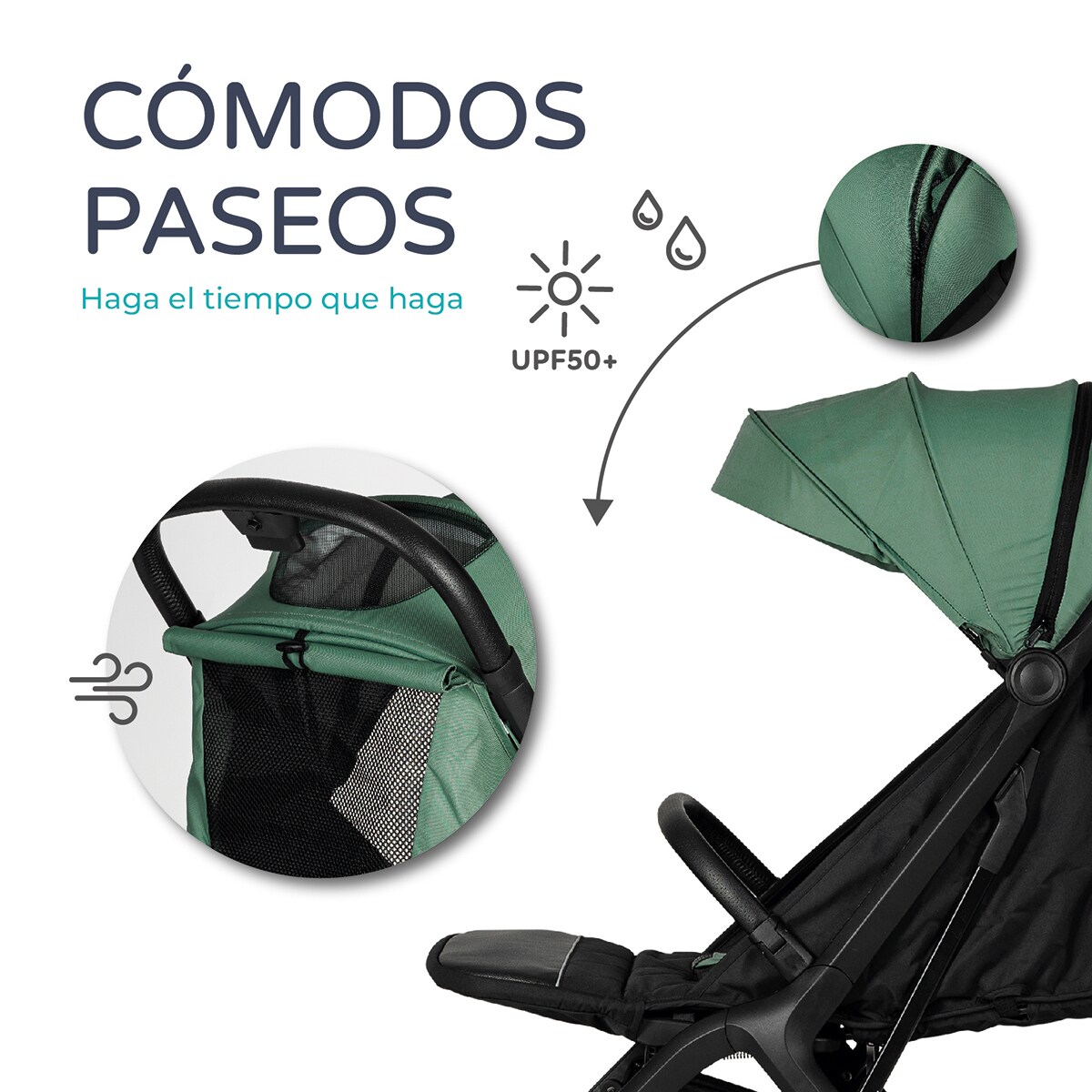 Silla de paseo iwalk Verde-9