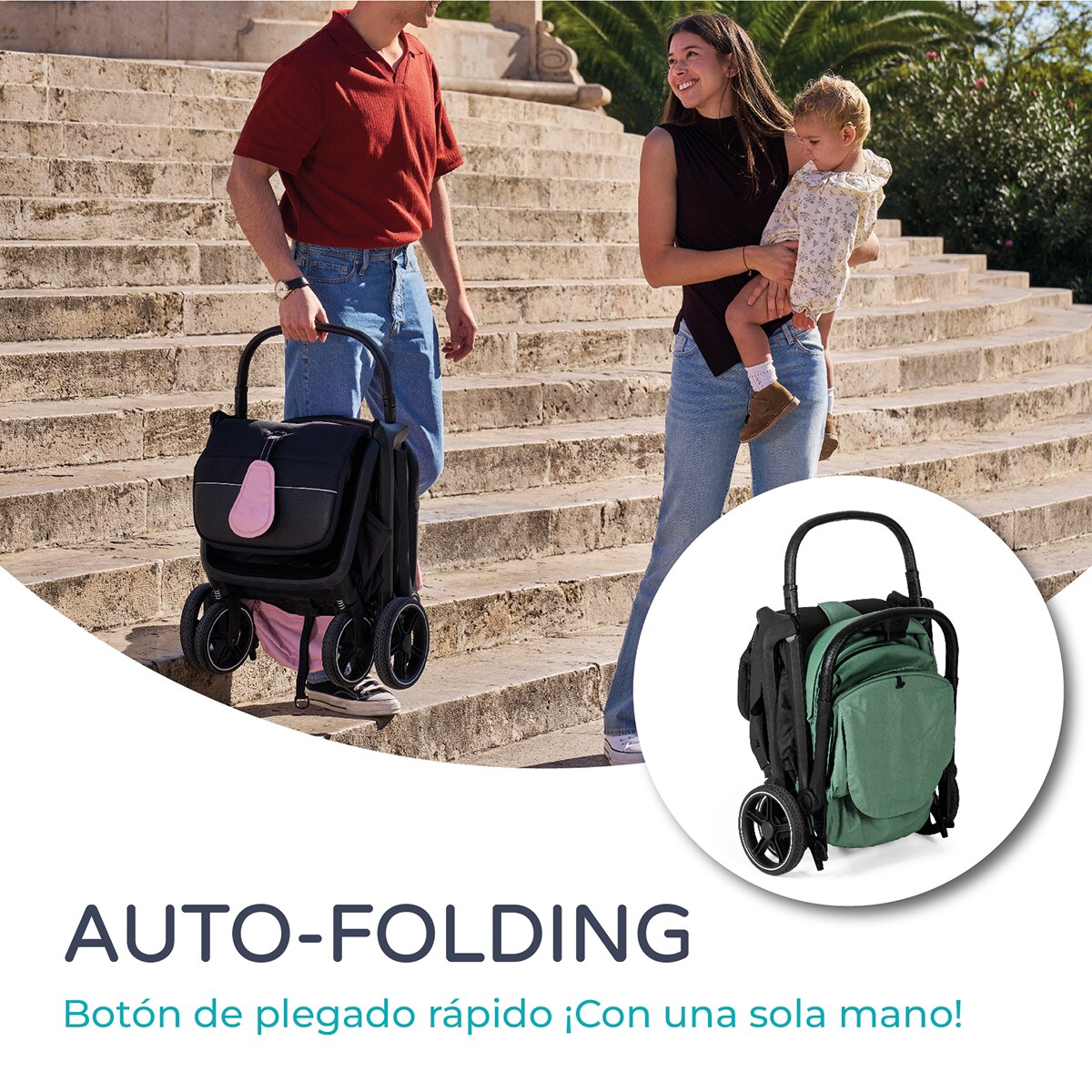 Silla de paseo iwalk Verde-13