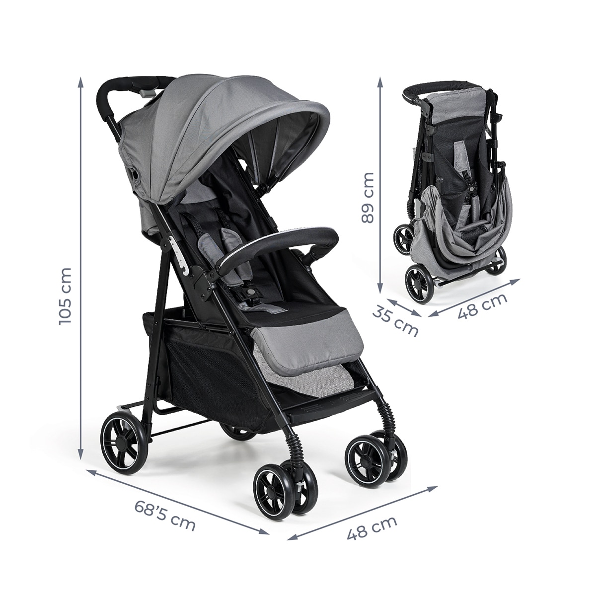 Silla de paseo street Gris-13