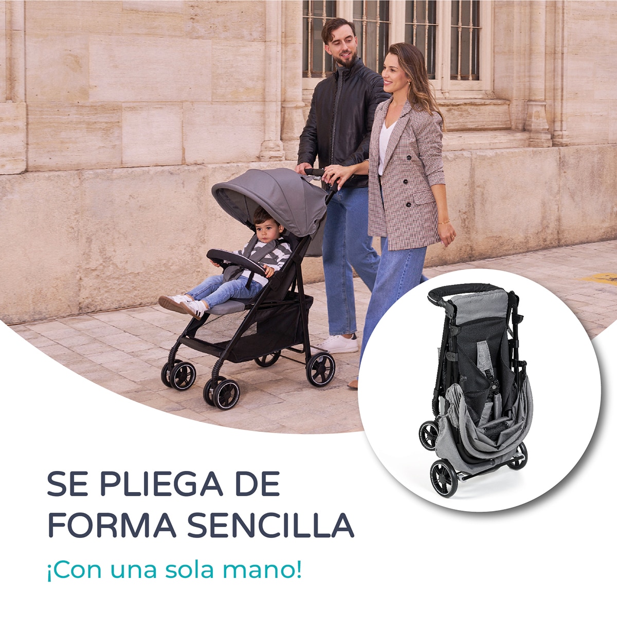 Silla de paseo street Gris-15