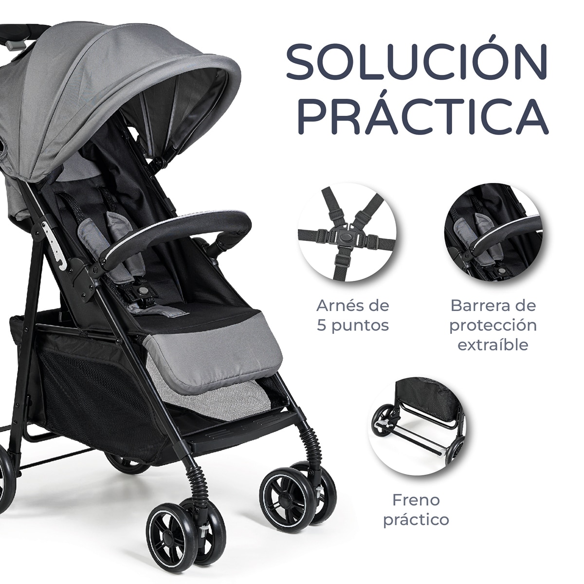 Silla de paseo street Gris-16