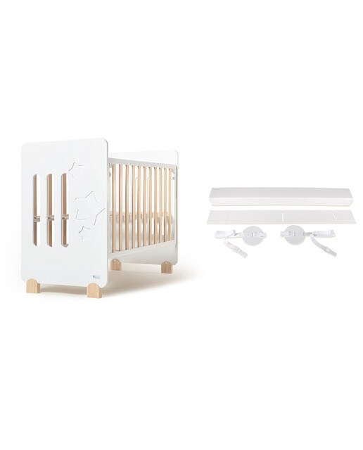 Cuna Interbaby Star Nature con kit colecho blanco Blanco-1