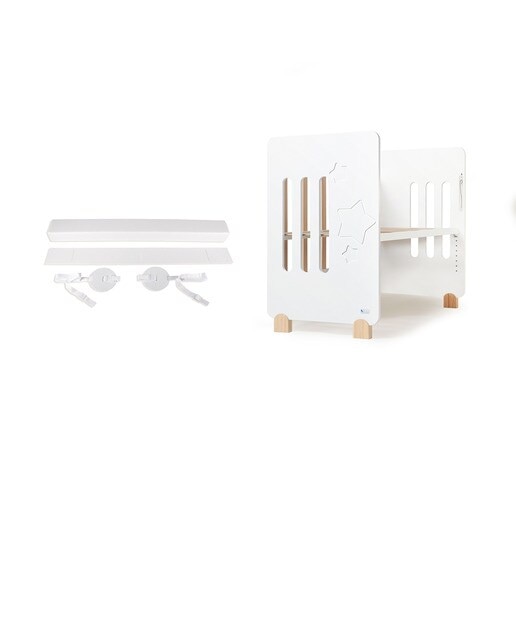 Cuna Interbaby Star Nature con kit colecho blanco Blanco-2