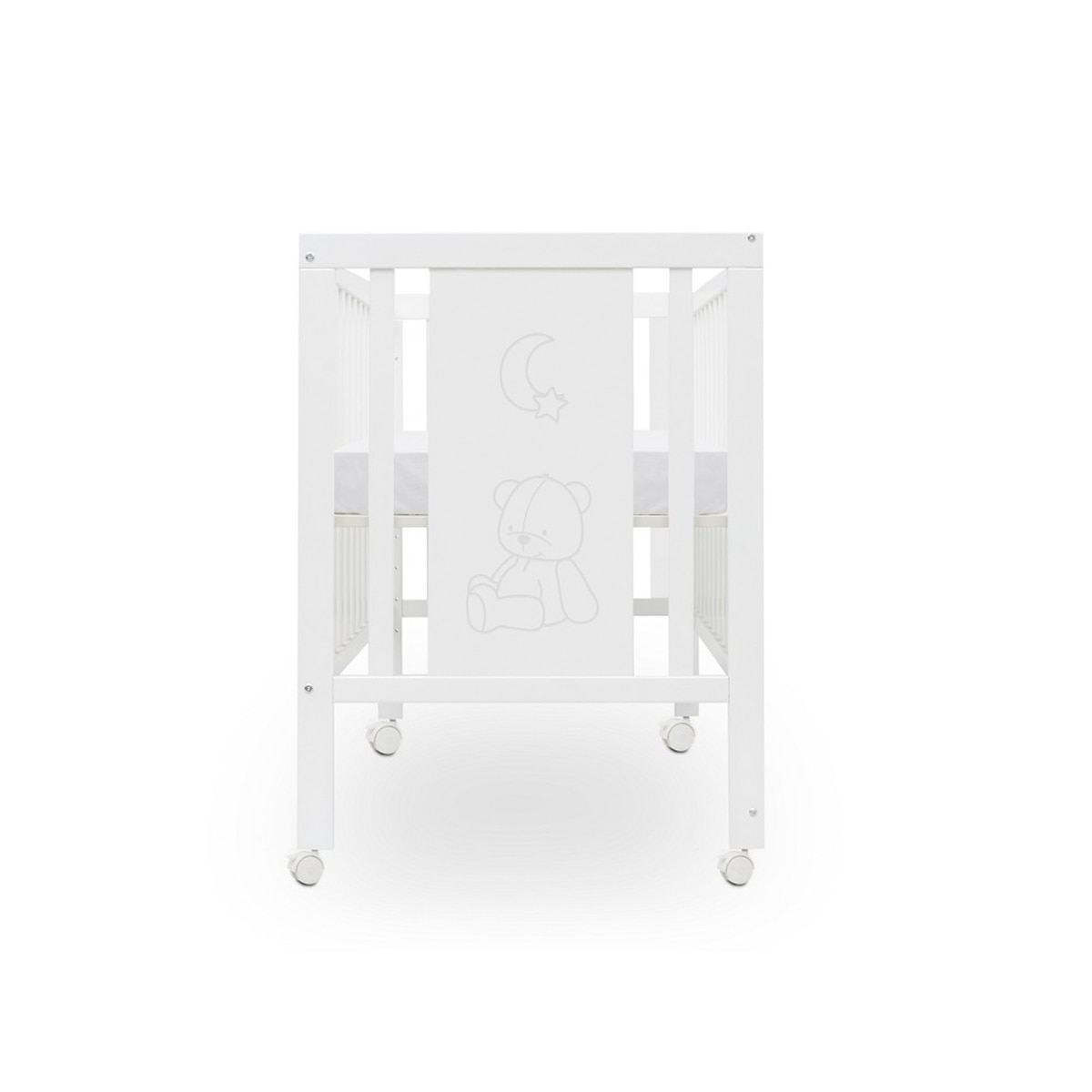 Pack cuna colecho osito convertible + colchón Blanco-4