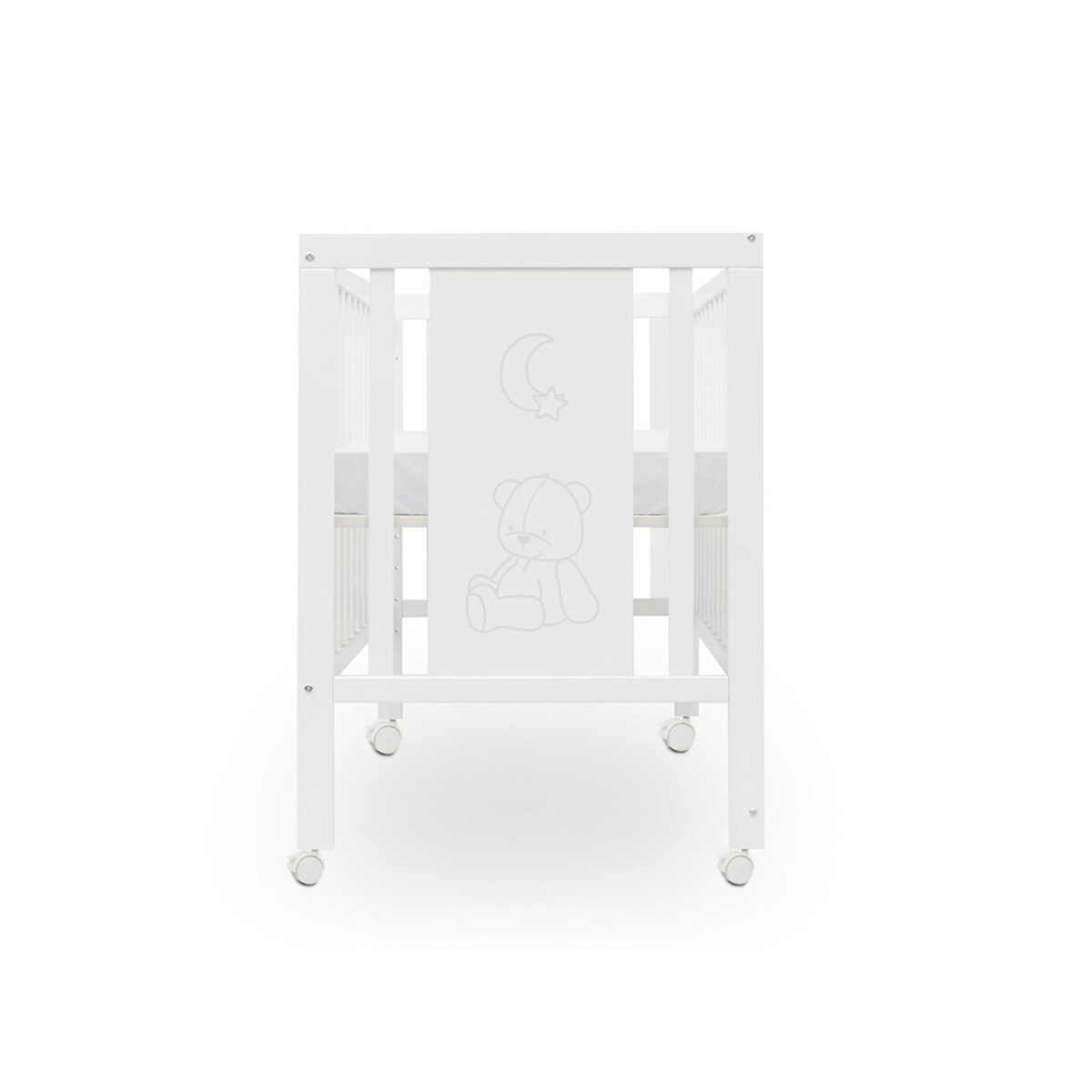 Pack cuna colecho osito convertible + colchón Blanco-4