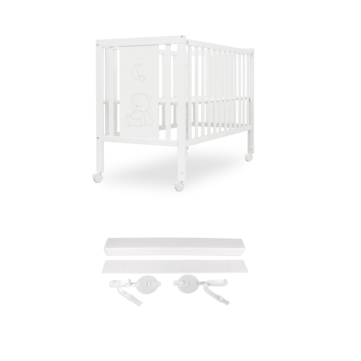 Imagen 0 de Pack cuna colecho osito convertible + kit sistema colecho