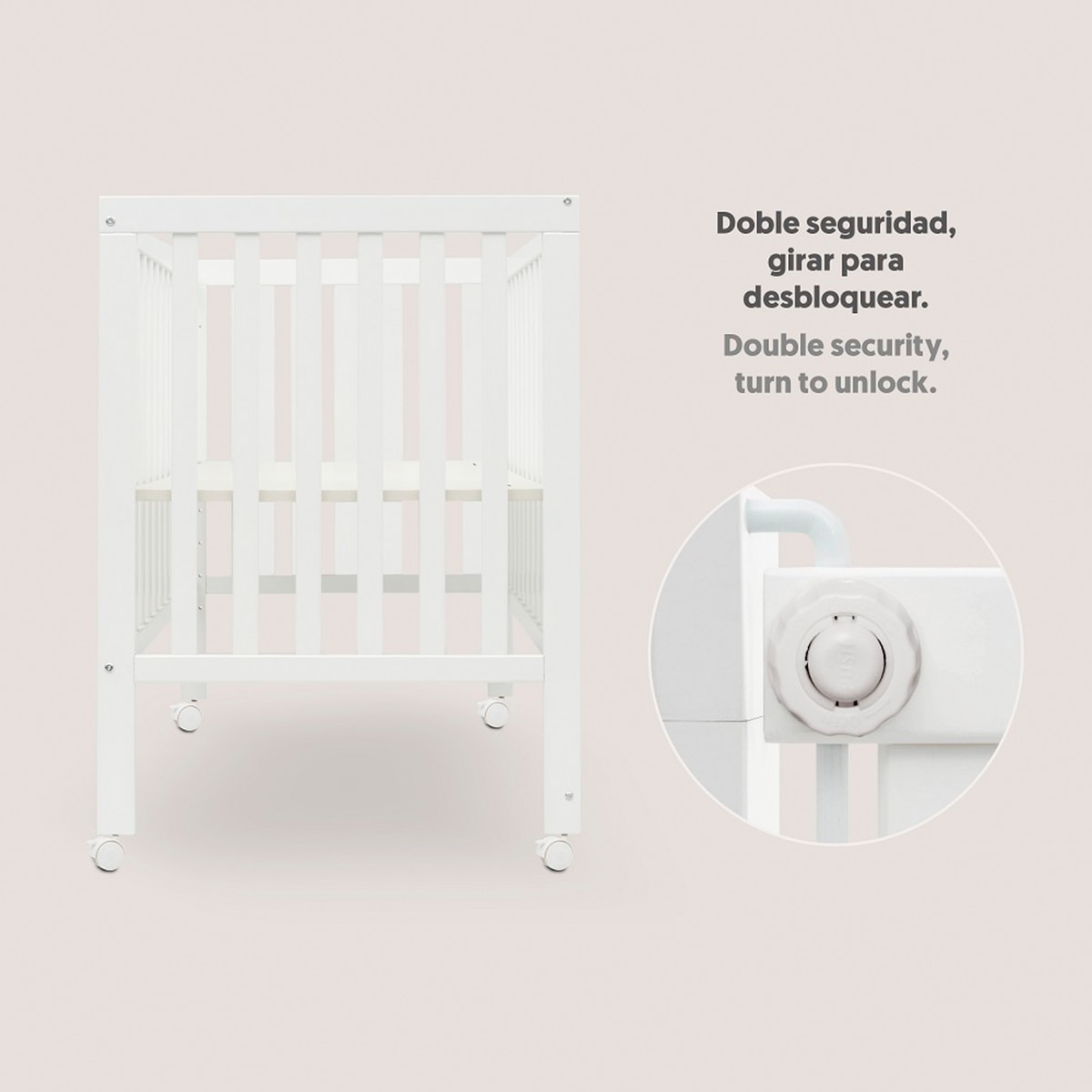 Pack cuna colecho convertible + kit sistema colecho Blanco-4