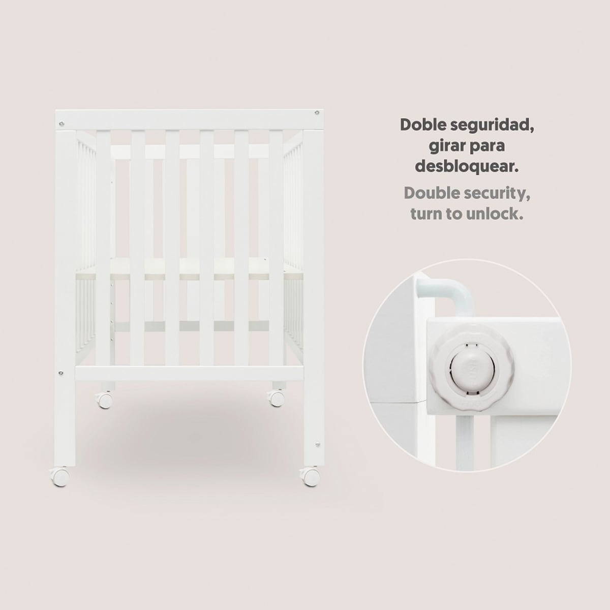 Pack cuna colecho convertible + kit sistema colecho Blanco-4